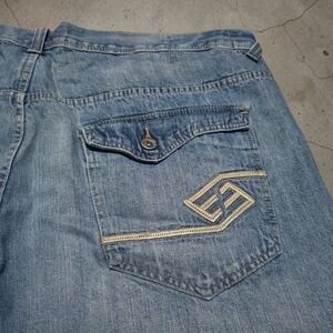 Enyce Baggy Jean Shorts Jorts Vintage Y2K Hip Hop Style Mens 48 *Fits 46 Waist